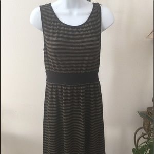 Express black&gold strip mini  sleeveless DRESS